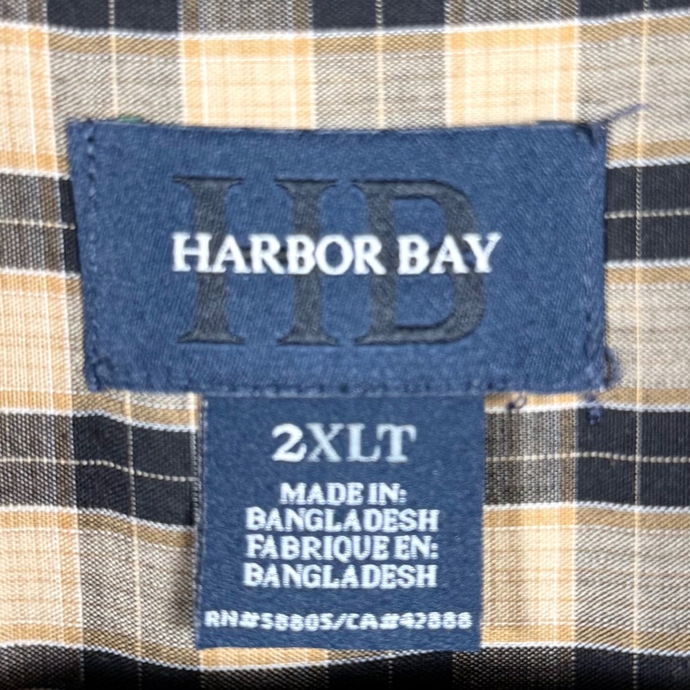Lot of 5 Harbor Bay Short Sleeve Button Down Shirt Short Sleeve Casual Preppy - Picture 5 of 12